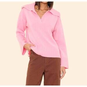 NEW XIRENA mattia collared sweater in gumball